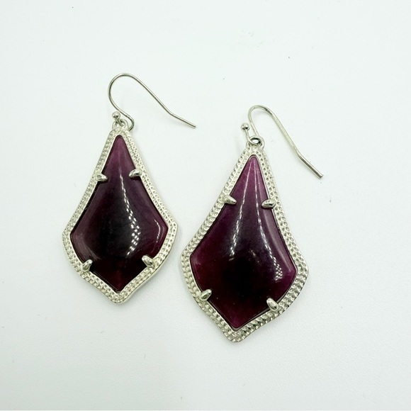Kendra Scott Alex Earrings in Maroon Jade - Picture 2 of 4